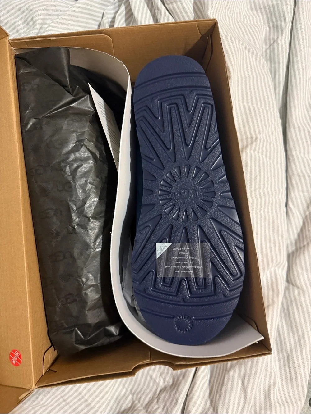 UGG Men's Navy Suede Slip-On Moccasin